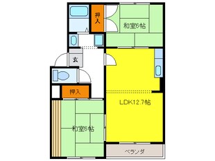 トリヴァンベール小木曽の物件間取画像